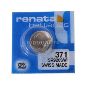 Renata baterija 371 1,55V Srebro oksid dugme baterija za SAT, Pakovanje 1kom