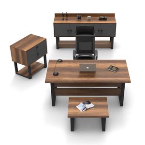 Mn09-Ba Baroque Anthracite Set Namještaja za Kancelariju