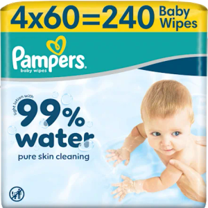 Pampers Aqua vlažne maramice, 4 × 60 kom XXL