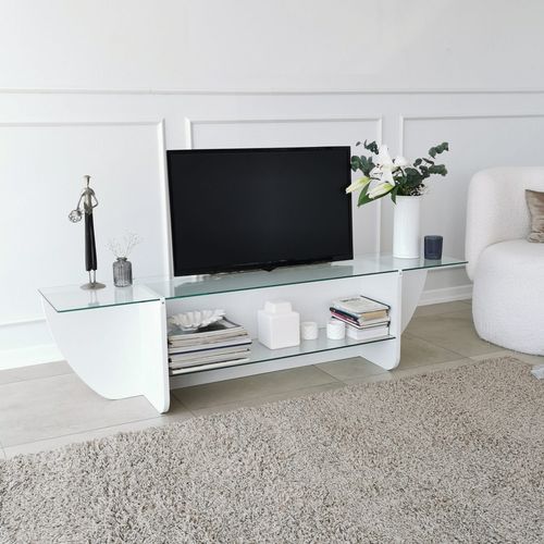 Lily - White White TV Stand slika 3