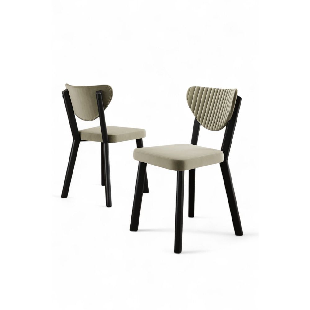 Set Stolica (6 Komada) Arfe - Boje: Krem, Crna, KremCrna slika 2
