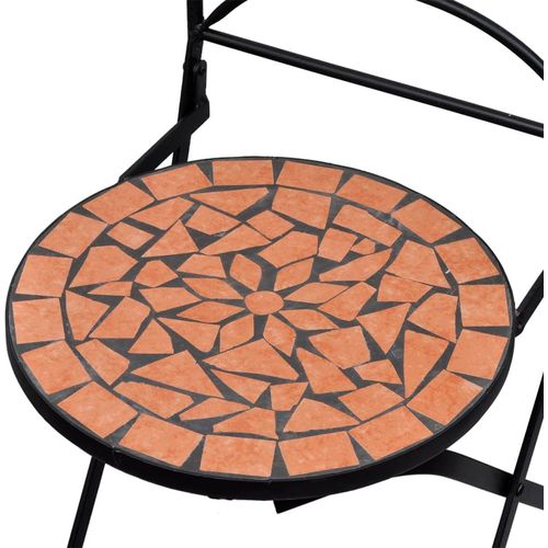 Sklopive bistro stolice 2 kom keramičke terakota slika 16