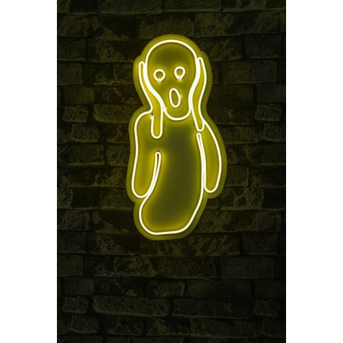 Wallity Ukrasna plastična LED rasvjeta, Scream - Yellow slika 11