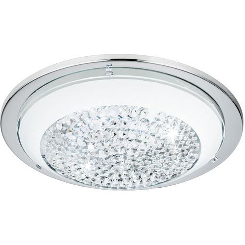 Eglo Acolla plafonjera/1, led, 11w, 950lm, prom 290, krom/staklo/kristali  slika 1