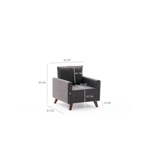 Bella Armchair - Anthracite Anthracite 1-Seat Sofa slika 7