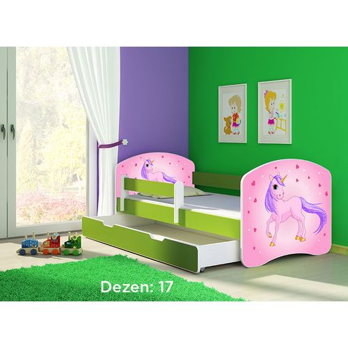 Deciji krevet ACMA II 160x80 F + dusek 6 cm GREEN17 slika 1