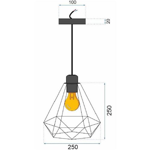 TOOLIGHT Geometrijska stropna viseća svjetiljka Loft APP678-1CP slika 12