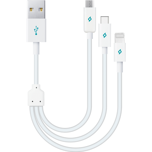 Ttec Trio kabel - Lightning, USB-C & Micro USB - 30cm slika 2