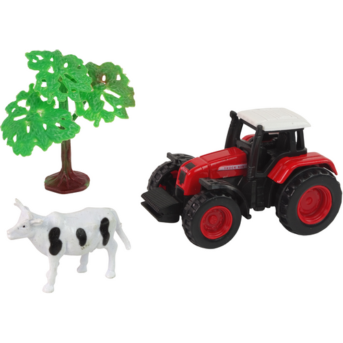 Set farma crveni traktor i krava 1:64 slika 3