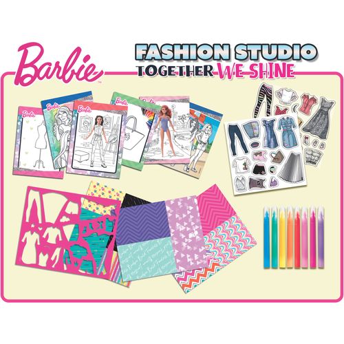 LISCIANI BARBIE kreativna bojanka u mapi Together we shine - Fashion Studio 12808 slika 8