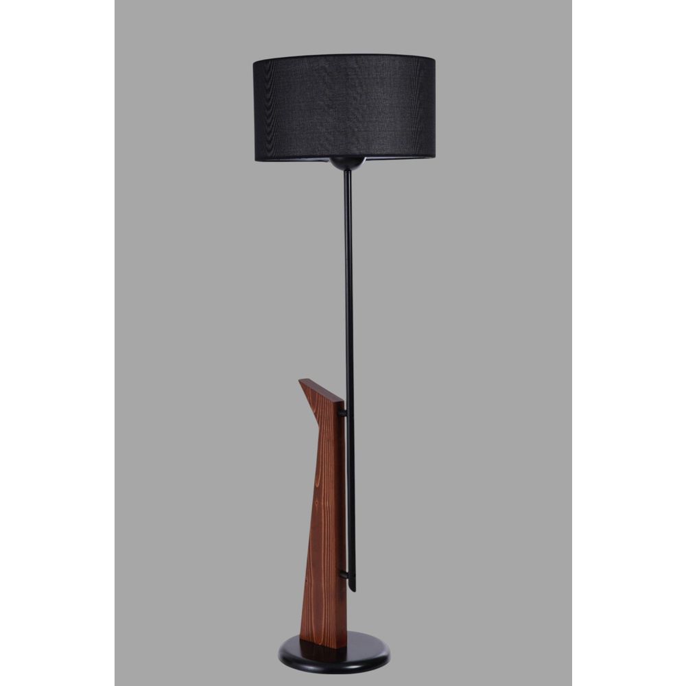 Opviq Podna lampa 708, crna, orah slika 3