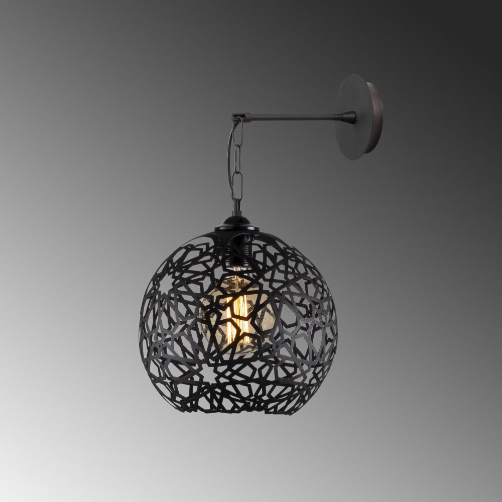 Fellini - MR - 710 Crna Zidna Lampa slika 6