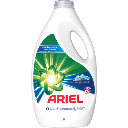 Ariel tečni deterdžent za veš Mountain Spring 3l,60 pranja slika 1