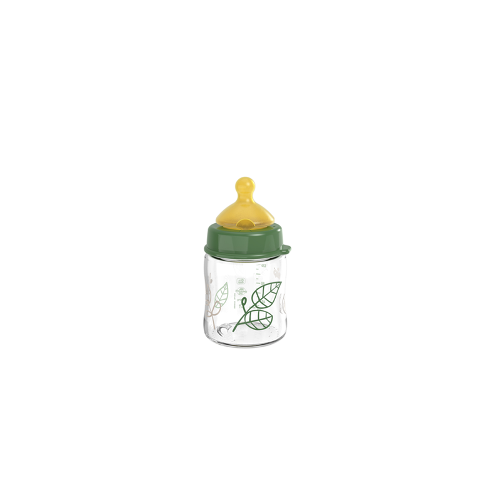 nip® Staklena flašica širokog grla Cherry Green 120ml 0m+, Green slika 2