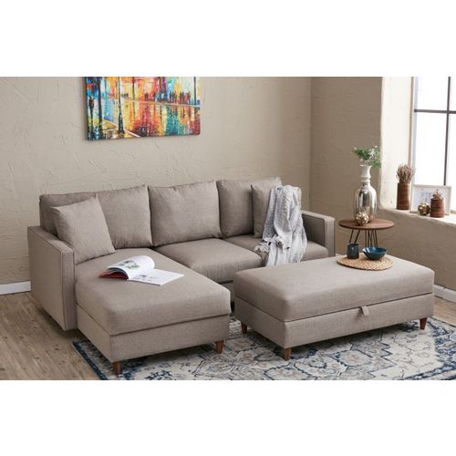 Atelier Del Sofa Kutna garnitura, Krem, Eva Left - Cream slika 2