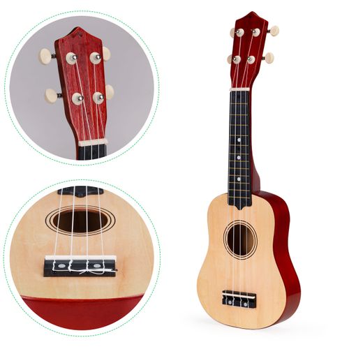 EcoToys dječji ukulele bež slika 4