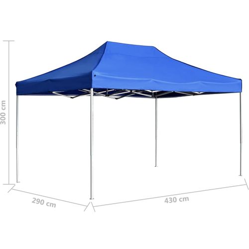 Profesionalni sklopivi šator za zabave 4,5 x 3 m plavi slika 29