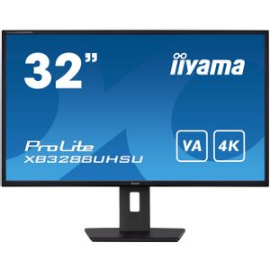 IIYAMA Monitor LED XB3288UHSU-B5 32'' VA panel with 4K resolution 3840 x 2160 @60Hz 300 cd/m² 3000:1 3ms HDMI DP USB height, swivel, tilt