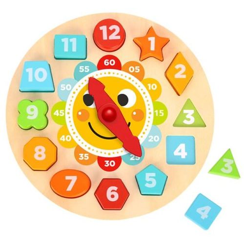 Tooky Toy Edukativna drvena slagalica Clock Puzzle TL675 slika 1