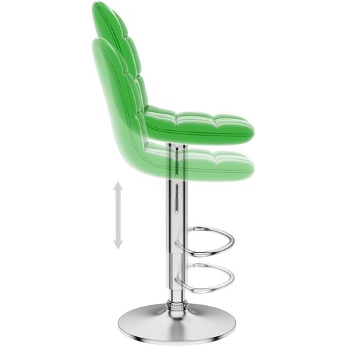 Barski stolac od umjetne kože zeleni slika 7