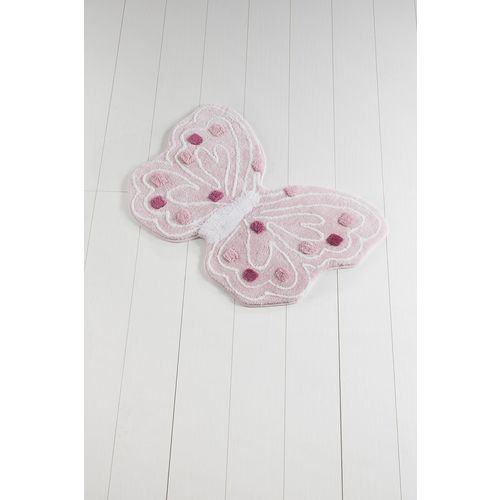 Colourful Cotton Tepih kupaonski, Kelebek - Pink slika 1