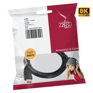 ZED electronic HDMI 2.1 kabel, 4K/120p ili 8K/60p, 48 Gbps, dužina 1,5 met. - HDMI-8K/1,5