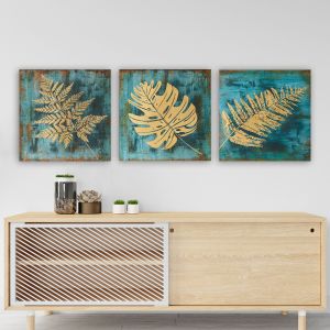 Wallity 3P5777 Multicolor Decorative Canvas Painting (3 Pieces)