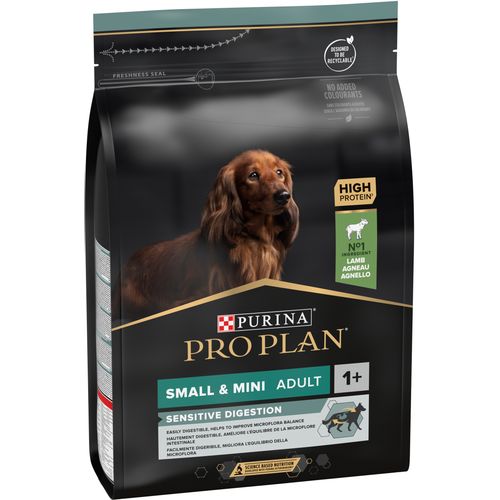 PRO PLAN Small&Mini, Sensitive Digestion, OptiDigest, bogato janjetinom, 3 kg slika 1