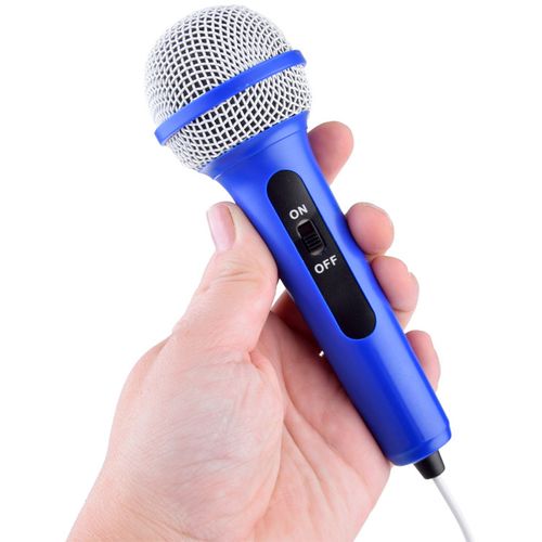 Disko zvučnik s mikrofonom za karaoke plavi slika 6