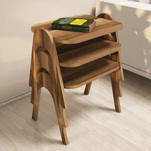 Paris - Walnut Walnut Nesting Table (3 Pieces)