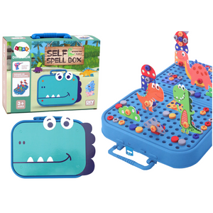 Set kofera DIY puzzle - Blokovi, dinosauri