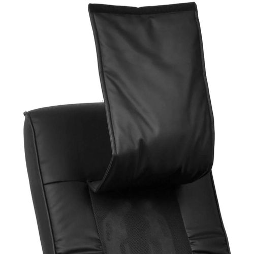 Shiatsu masažna fotelja od umjetne kože crna slika 5