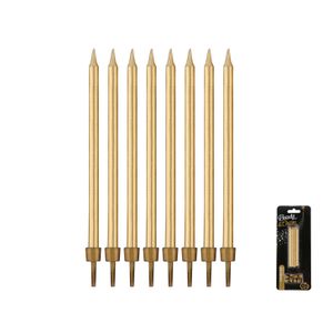 PF-SUZL Zlatne svjećice za tortu 10cm, 8 komada
