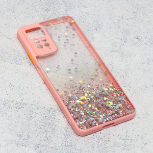 Torbica Frame Glitter za Xiaomi Redmi Note 11 Pro 4G/5G roze