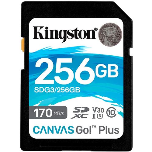 Kingston 256GB SDXC Canvas Go Plus 170R C10 UHS-I U3 V30 EAN: 740617301519 slika 1