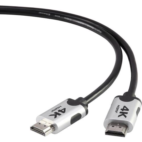 SpeaKa Professional HDMI priključni kabel 1.00 m audio povratni kanal (arc), Ultra HD (4K) HDMI, pozlaćeni kontakti crna  Premium HDMI  4k/Ultra-HD priključni kabel  1.00 m crna SpeaKa Professional slika 4