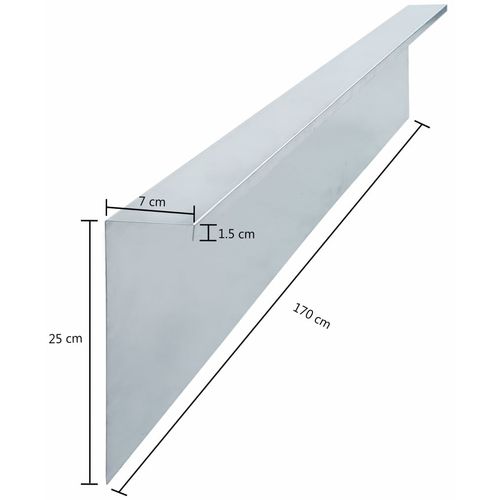 Ploče za ogradu protiv puževa 4 kom čelične 70x7x25 cm 0,7 mm slika 22