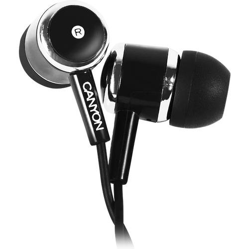 Canyon EPM- 01 Stereo earphones with microphone, Black slika 1