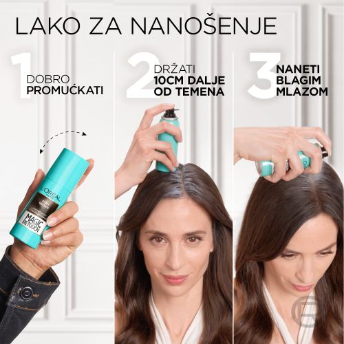 L'Oreal Paris Magic Retouch sprej za privremeno prikrivanje izrastka Cold Brown 7 75ml slika 5