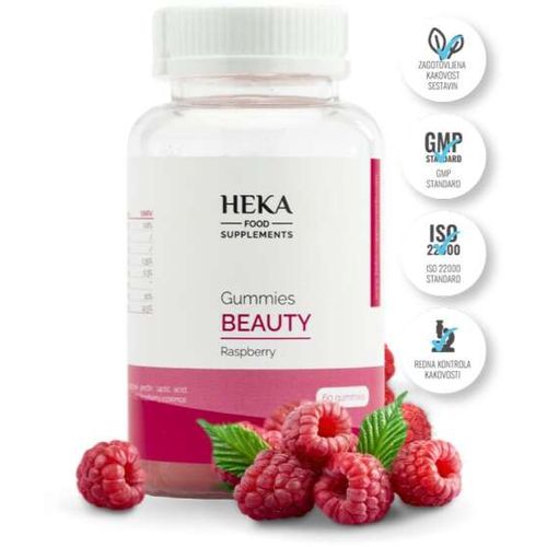 Beauty gummies raspberry - 60 hranjivih gumenih bombona slika 1