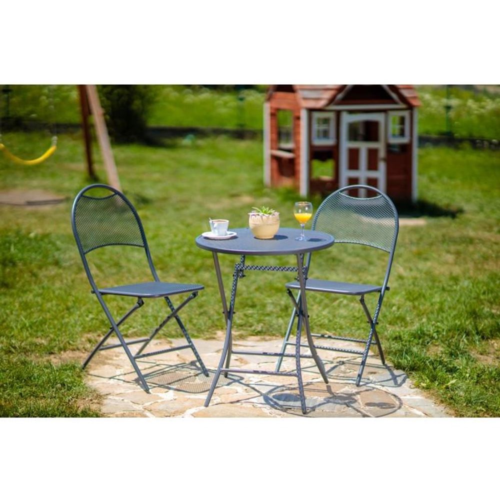 Metalni balkon set – sto + 2 stolice slika 4