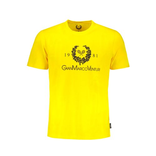 GIAN MARCO VENTURI YELLOW MEN'S SHORT SLEEVED T-SHIRT slika 1