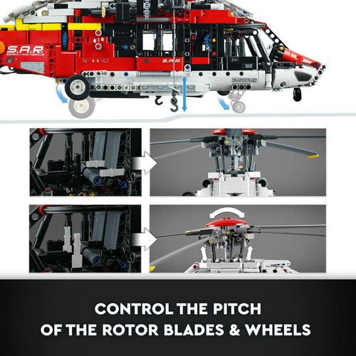 Set za Igru Vozila Lego Technic 42145 Airbus H175 Rescue Helicopter 2001 Dijelovi slika 3