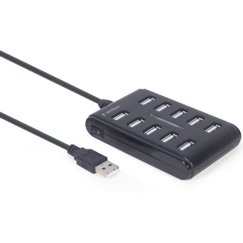 UHB-U2P10P-01 Gembird 10-port USB 2.0 HUB, black A slika 2