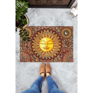 Happy Sun  Multicolor Pvc Doormat