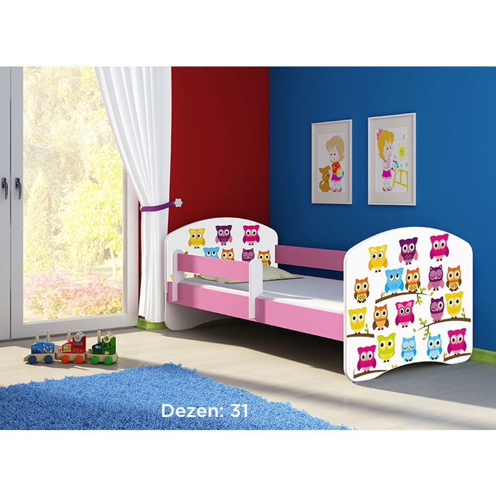 ACMA Dječiji krevet Acma II Pink - 160x80cm - Dezen 31 slika 2
