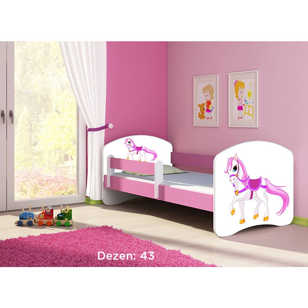 ACMA Dječiji krevet Acma II Pink - 160x80cm - Dezen 43 slika 2