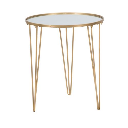 Mauro Ferretti Coffee table glam gold/ogledalo cm ø 50x58,5 slika 1