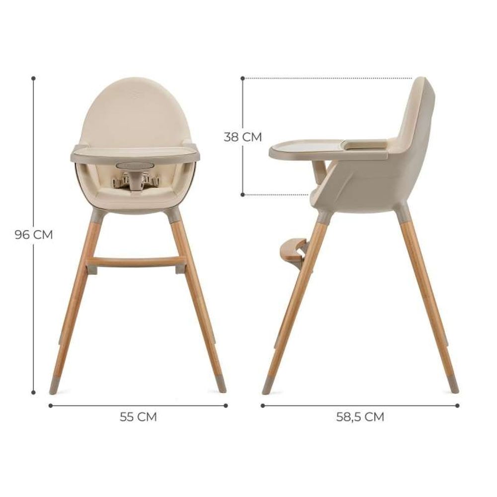 Kinderkraft Hranilica 2u1 Fini2, Beige slika 5