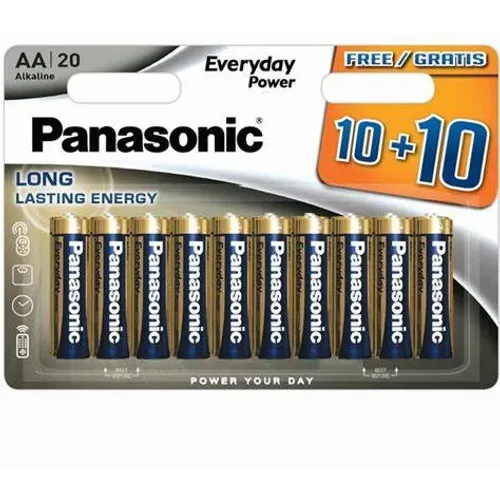 Panasonic baterije LR6EPS/20BW-AA Alkalne Everyday 20 komada slika 1